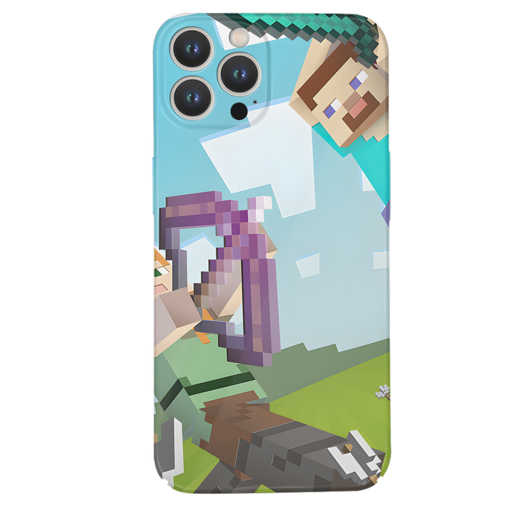 （画像用） マインクラフト ブロックの世界 Minecraft MC Block world 【iPhone 14シリーズ対応】ハードケース